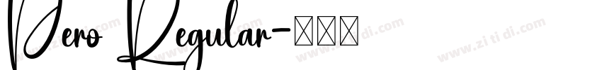 Pero Regular字体转换